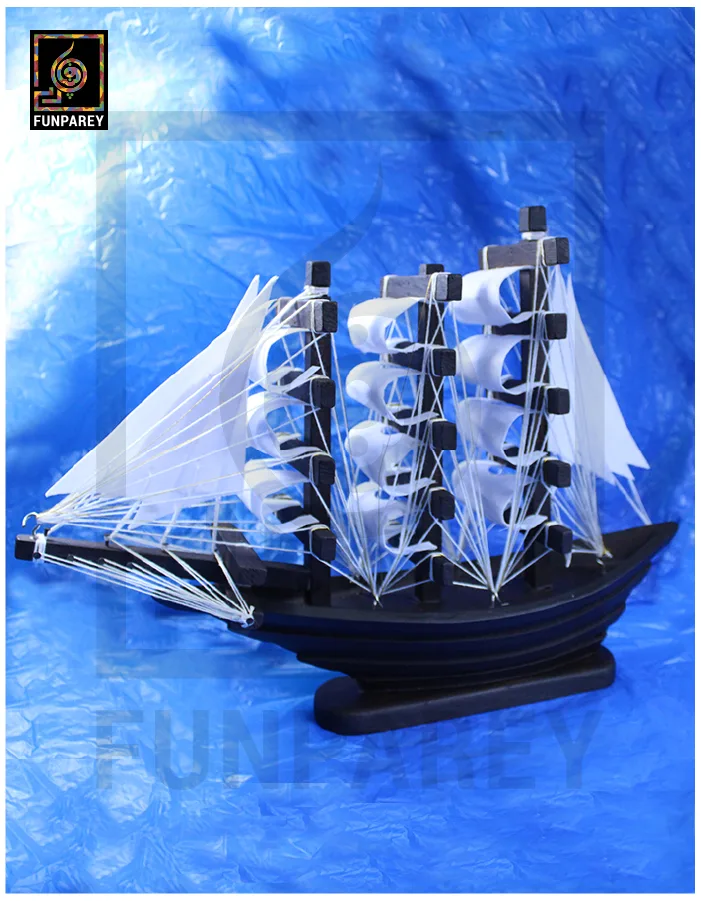 Handmade Wooden Sailing Ship Model (Medium) 18/13