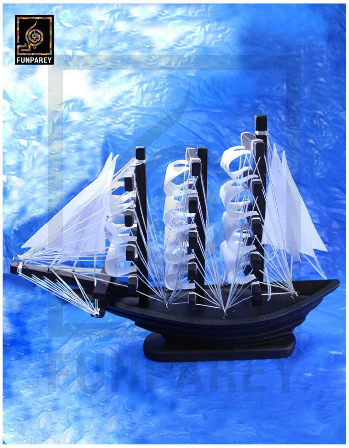 Handmade Wooden Sailing Ship Model (Medium) 18/13