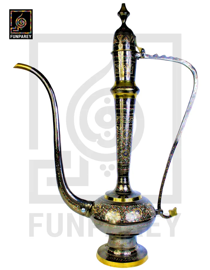 Vintage Handmade Brass Aftoba Pitcher Antique 30"