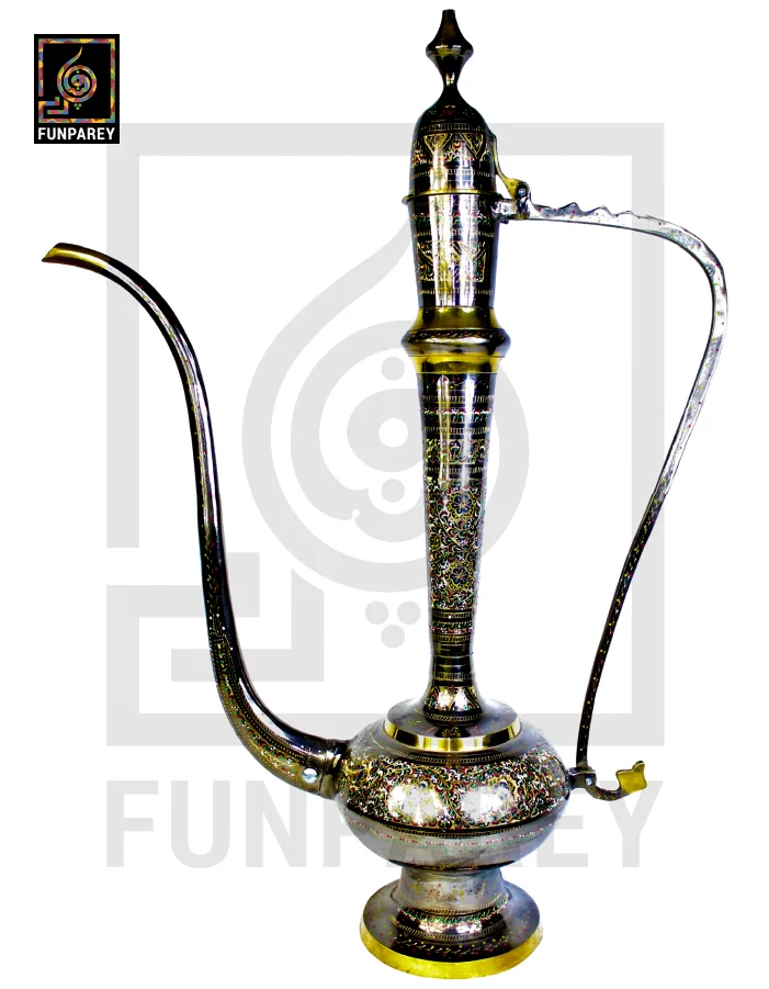 Vintage Handmade Brass Aftoba Pitcher Antique 30"