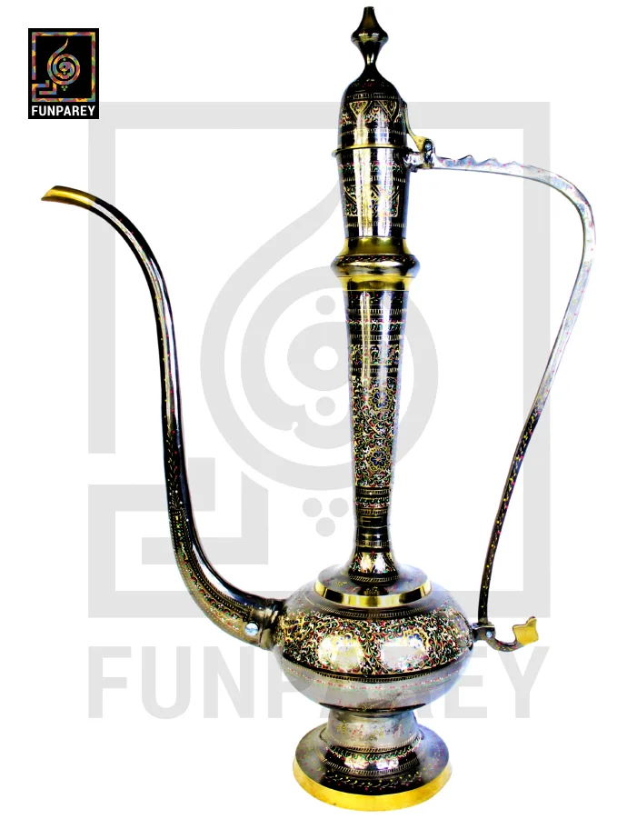 Vintage Handmade Brass Aftoba Pitcher Antique 30"