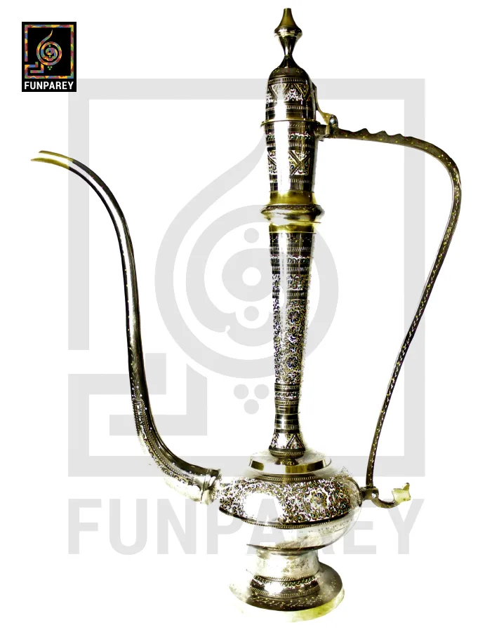 Vintage Handmade Brass Aftoba Pitcher Antique 30"