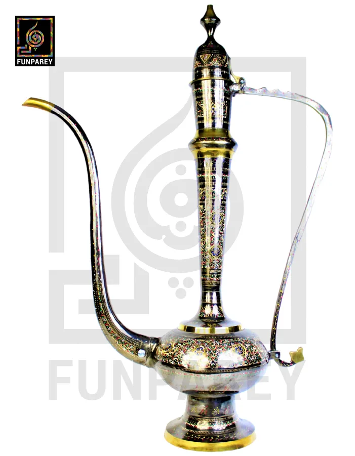 Vintage Handmade Brass Aftoba Pitcher Antique 30"