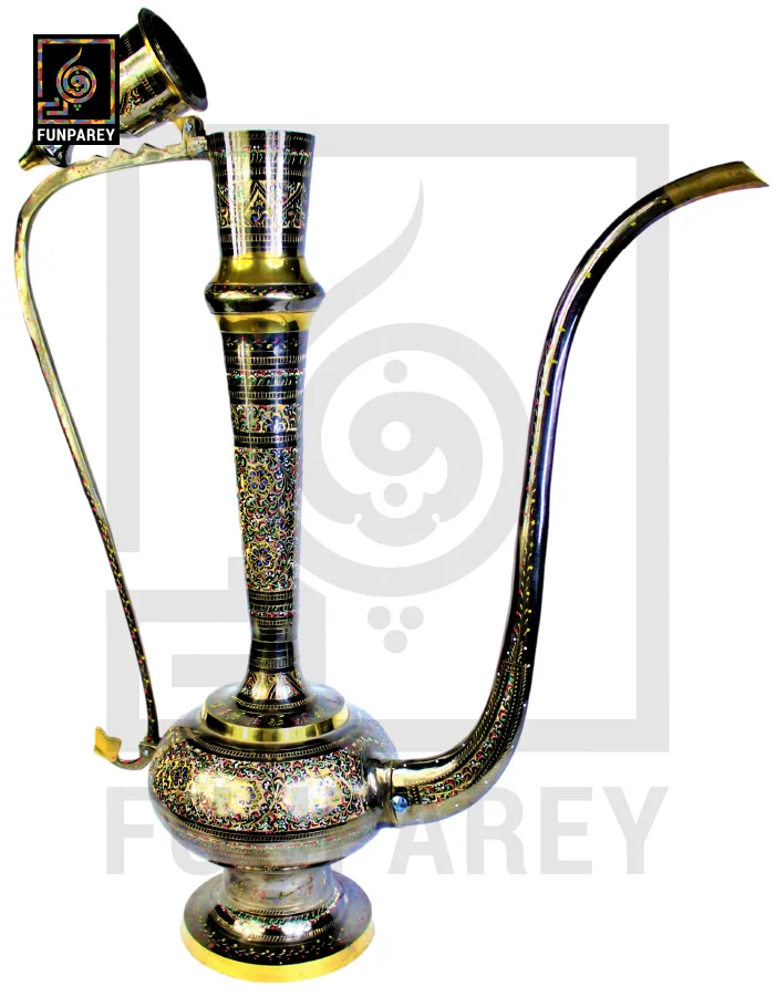 Vintage Handmade Brass Aftoba Pitcher Antique 30"