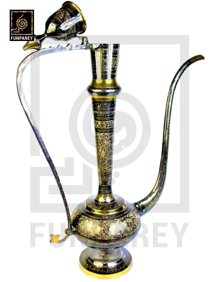 Vintage Handmade Brass Aftoba Pitcher Antique 30"