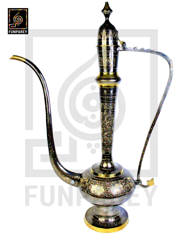 Vintage Handmade Brass Aftoba Pitcher Antique 30"