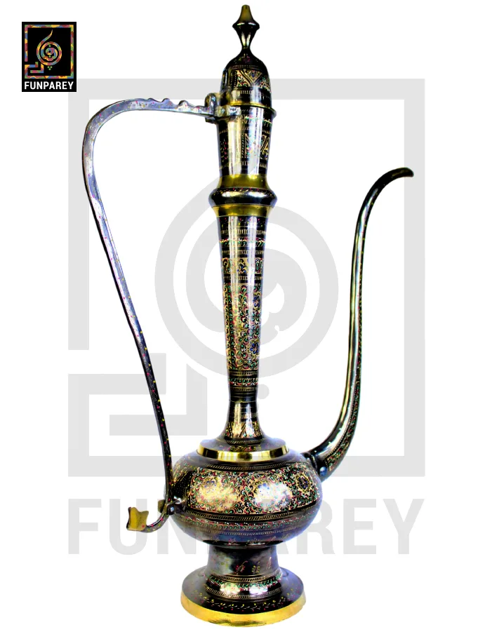 Vintage Handmade Brass Aftoba Pitcher Antique 30"