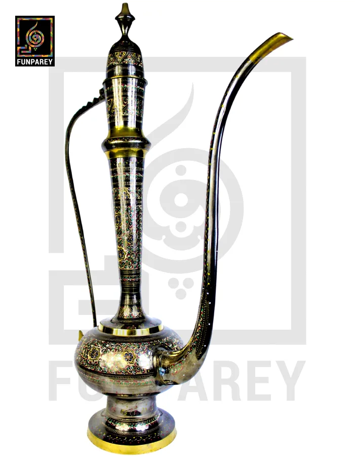 Vintage Handmade Brass Aftoba Pitcher Antique 30"