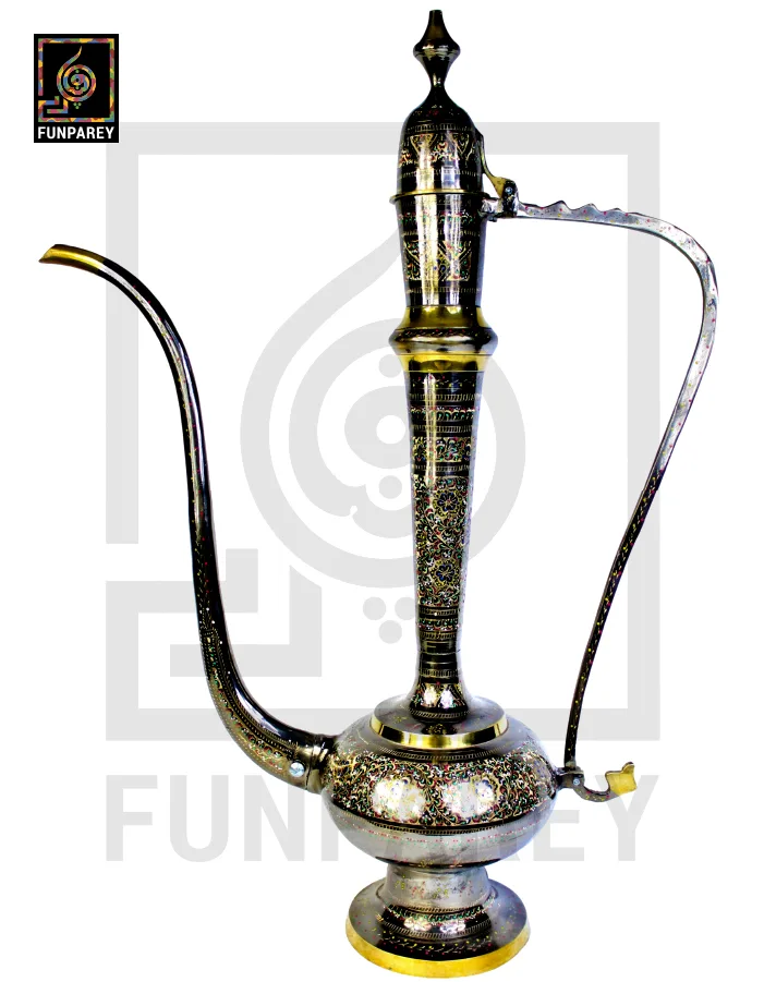 Vintage Handmade Brass Aftoba Pitcher Antique 30"