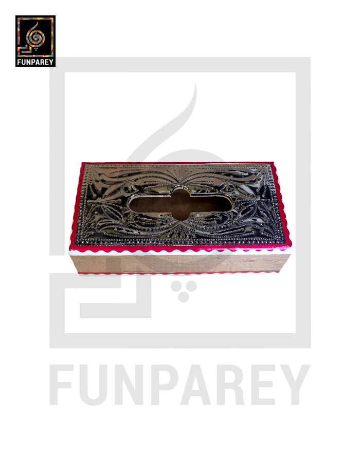 Premium Tissue Box with Embossed Foil Work Medium