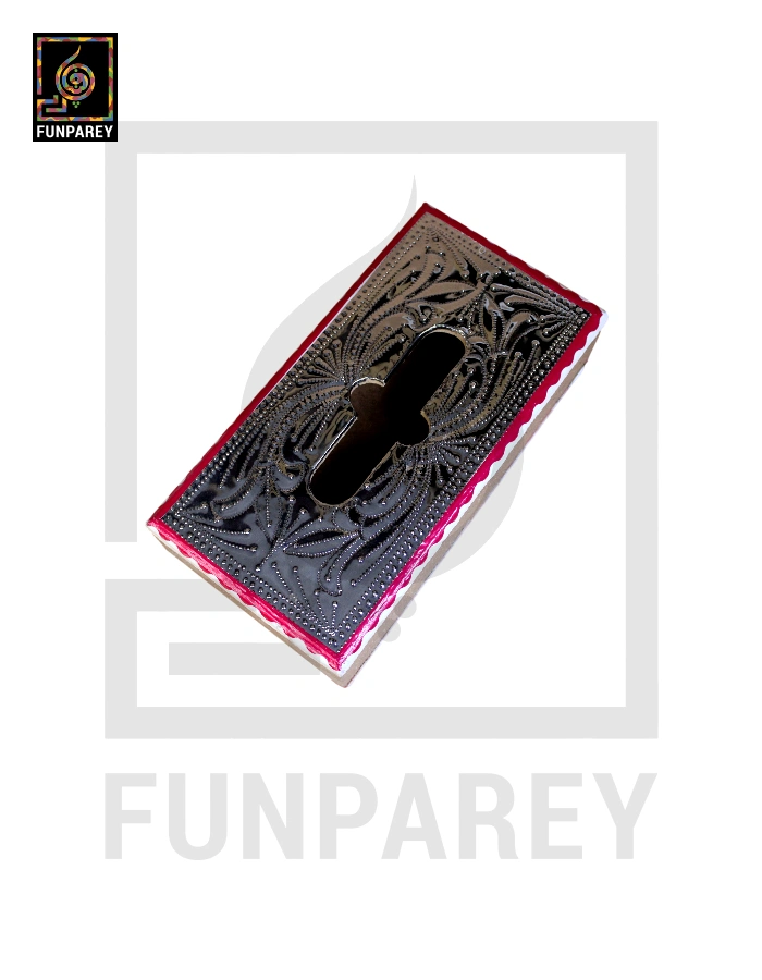 Premium Tissue Box with Embossed Foil Work Medium