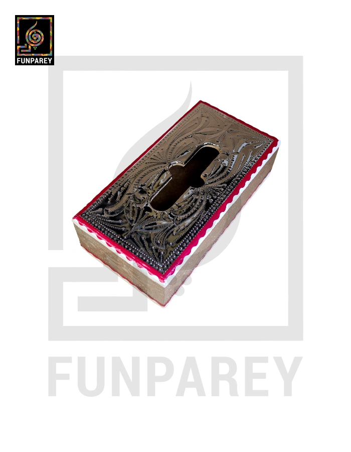 Premium Tissue Box with Embossed Foil Work Medium