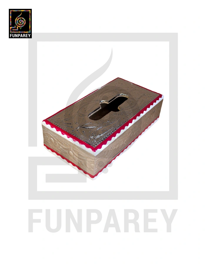 Premium Tissue Box with Embossed Foil Work Medium