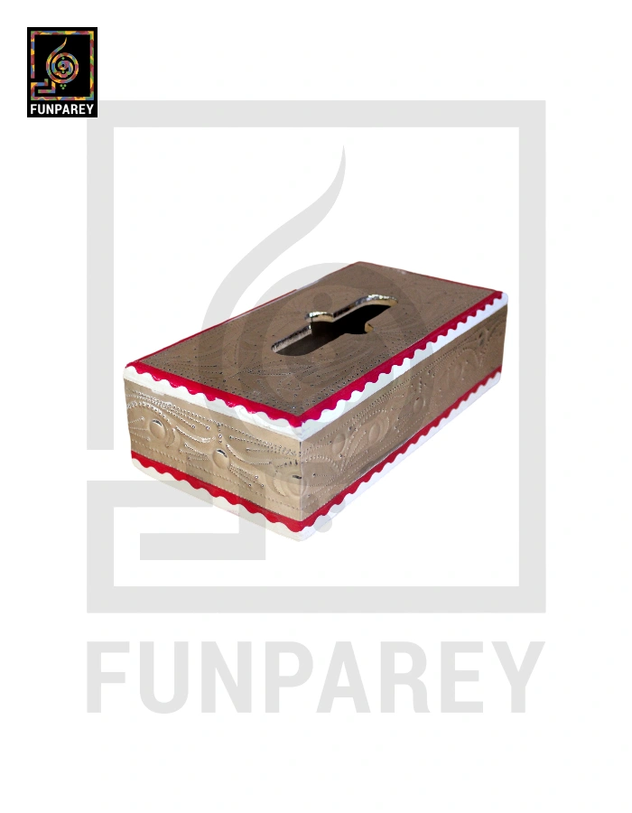 Premium Tissue Box with Embossed Foil Work Medium