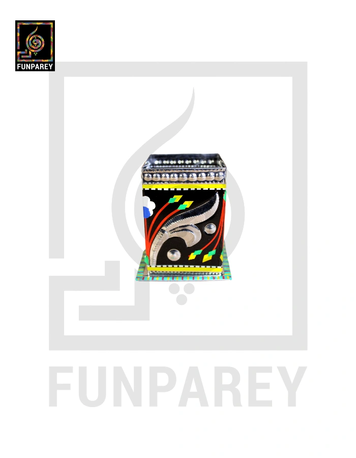 Handmade Truck Art Chamak Patti Accessory Jar