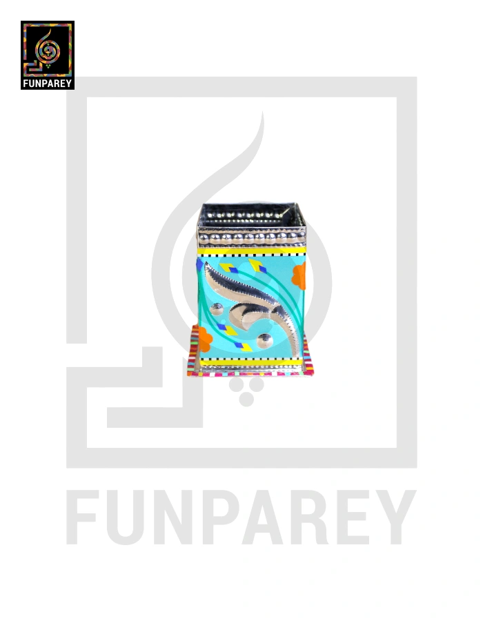 Handmade Truck Art Chamak Patti Accessory Jar