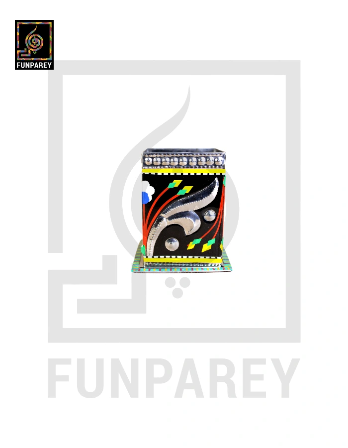 Handmade Truck Art Chamak Patti Accessory Jar