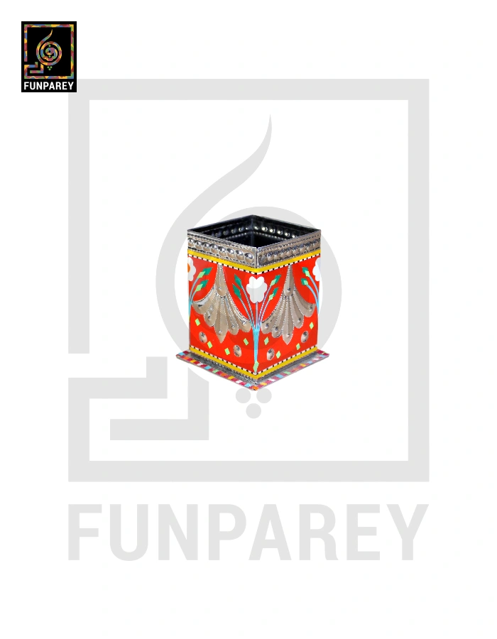 Handmade Truck Art Chamak Patti Accessory Jar