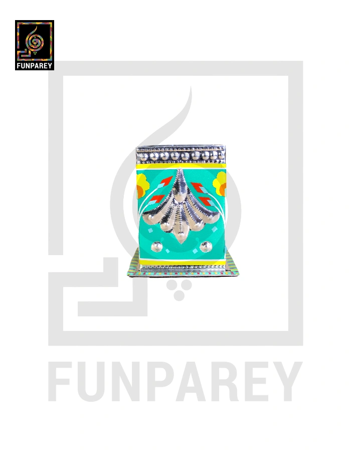 Handmade Truck Art Chamak Patti Accessory Jar