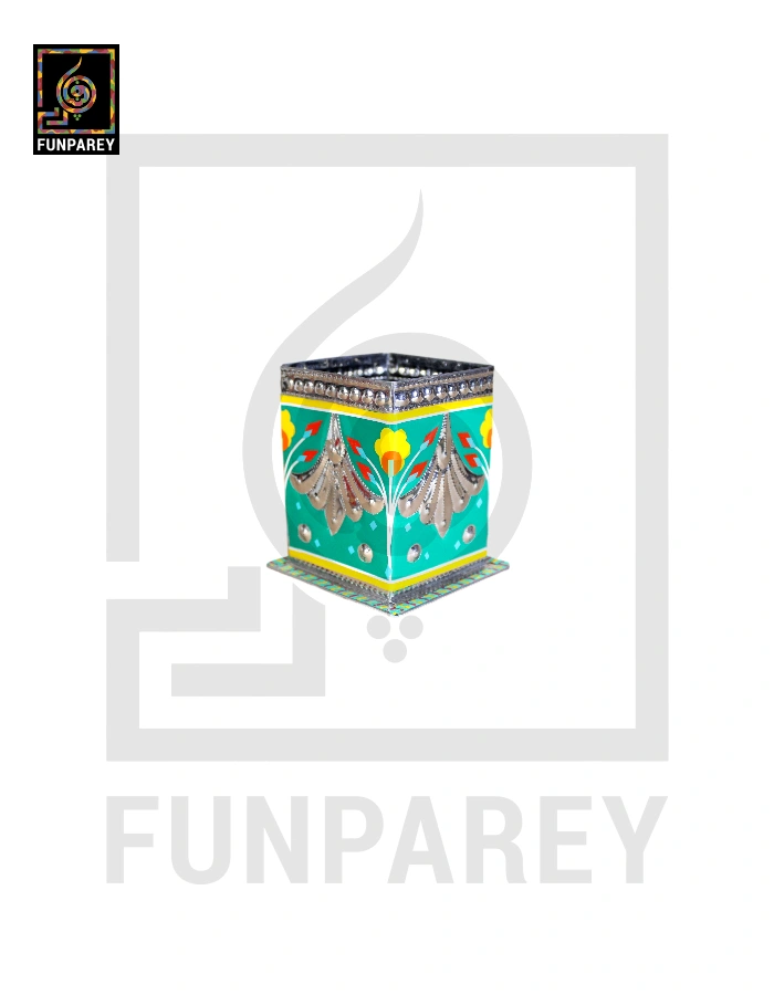 Handmade Truck Art Chamak Patti Accessory Jar