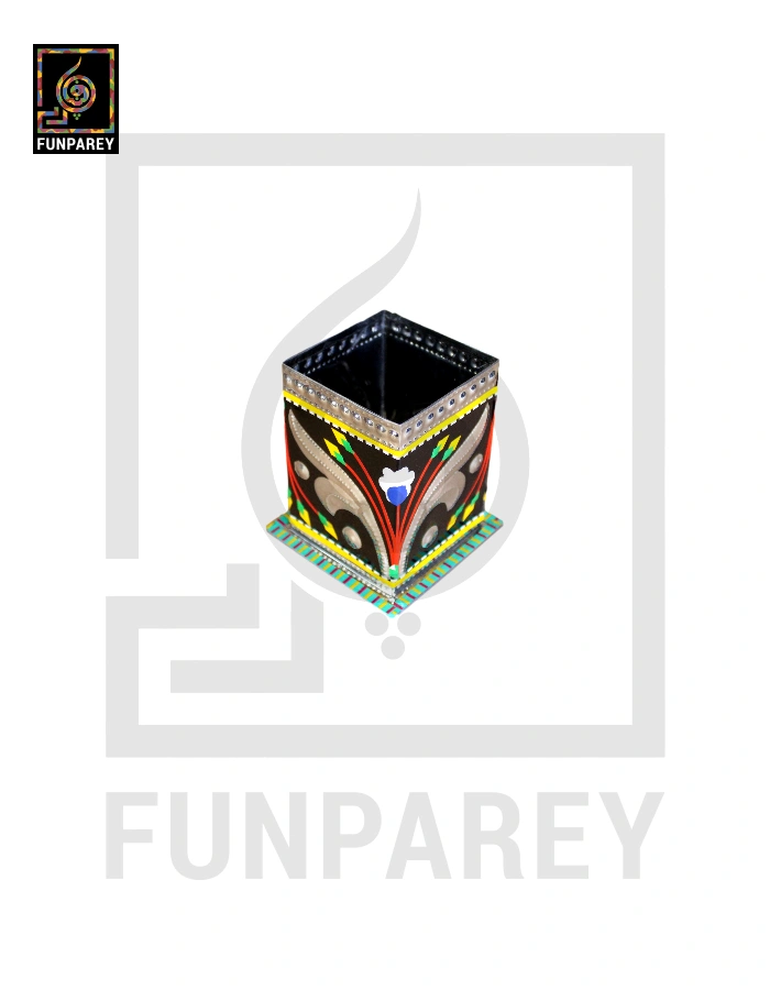 Handmade Truck Art Chamak Patti Accessory Jar