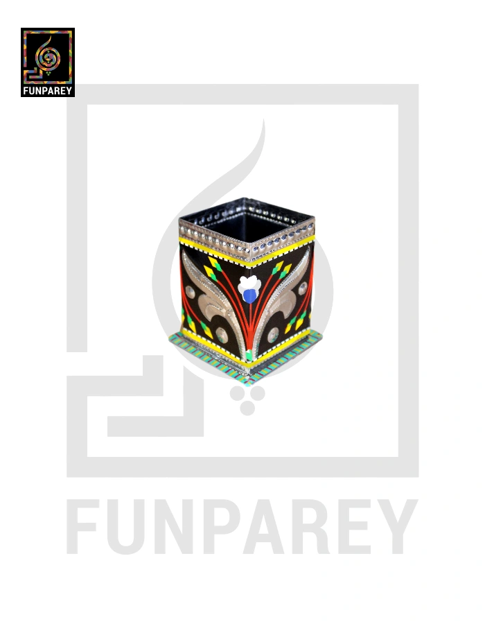 Handmade Truck Art Chamak Patti Accessory Jar