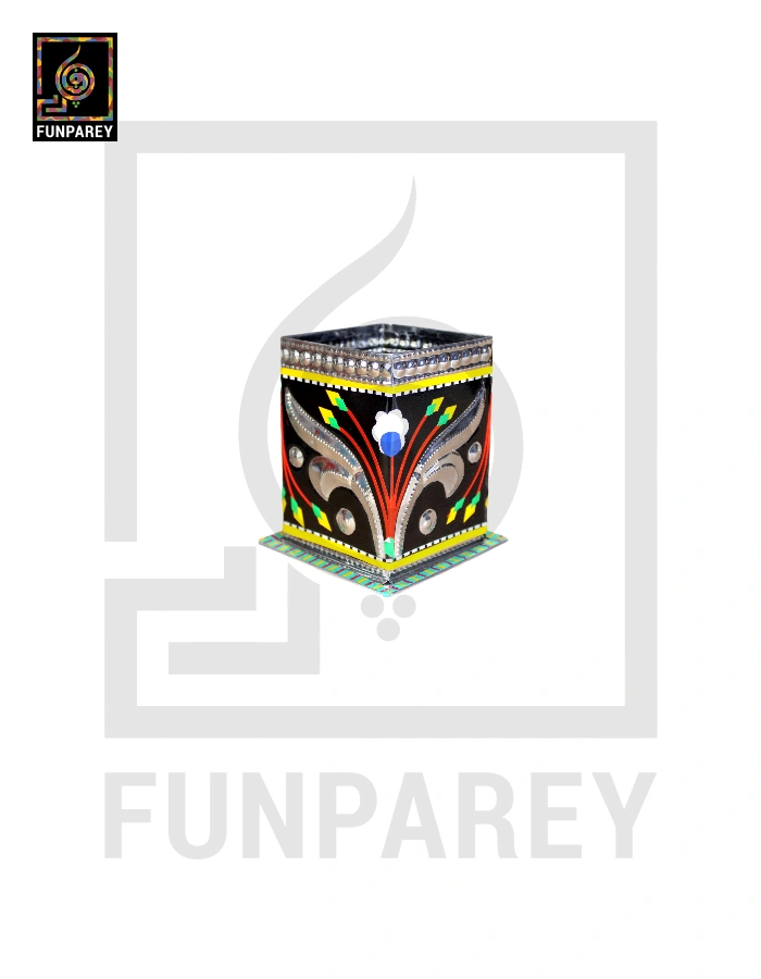 Handmade Truck Art Chamak Patti Accessory Jar