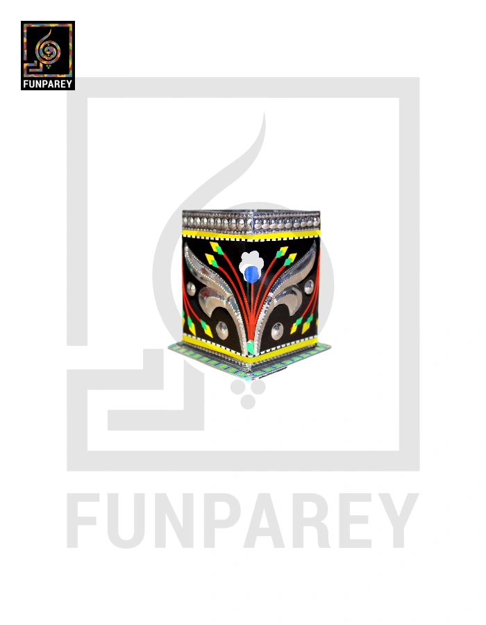 Handmade Truck Art Chamak Patti Accessory Jar