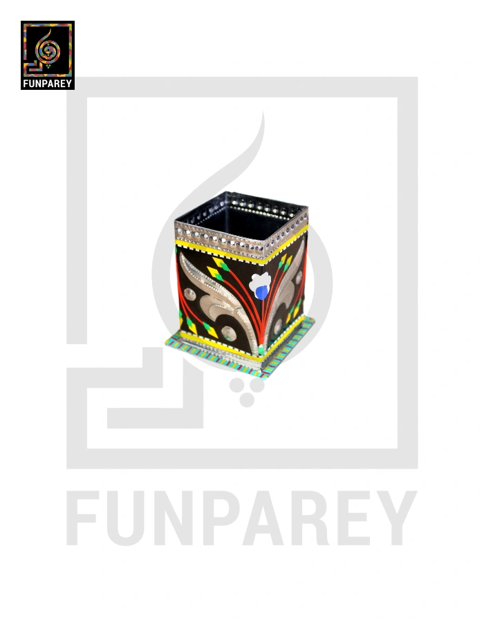 Handmade Truck Art Chamak Patti Accessory Jar