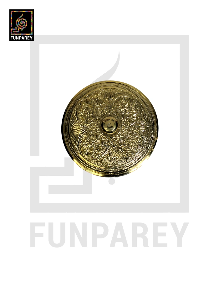 Handcrafted Brass Bowl Golden with Lid Medium