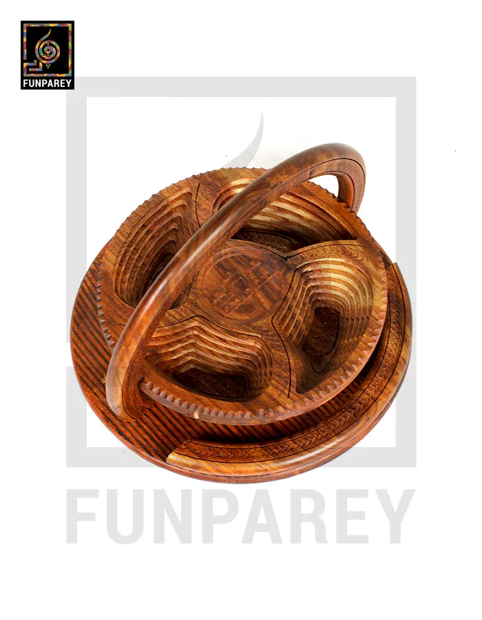 Wooden Spring Tray 12" With Souvenir