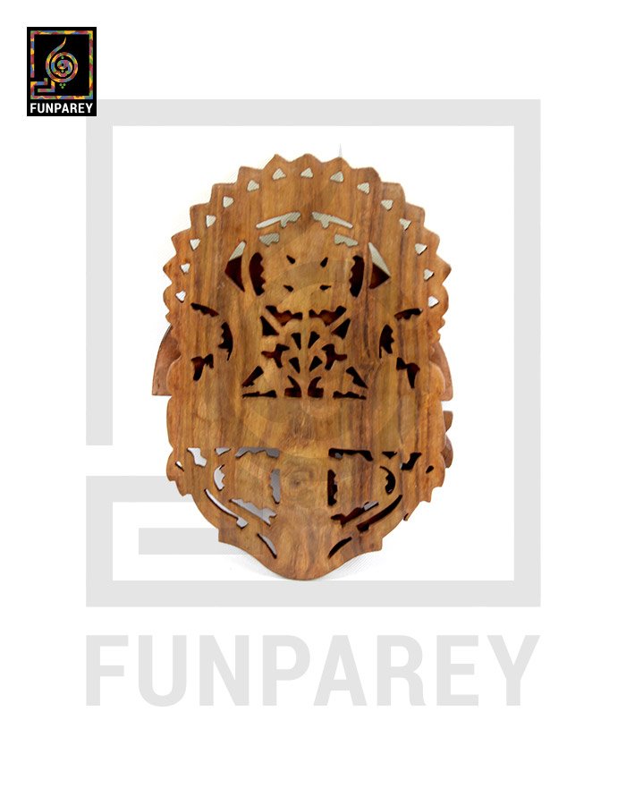 Hand Carved Wooden Distinct Wall Shelf