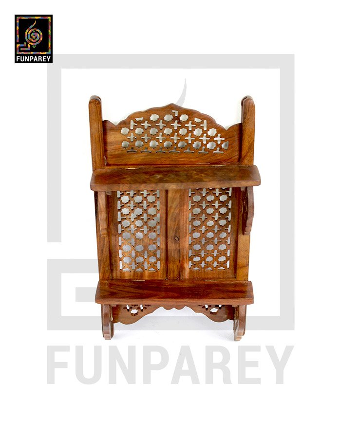 Handcarved Wooden Legacy Wall Shelf Large