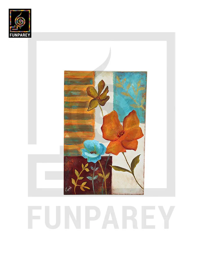 Flower Painting "FLORAL GLOW" 12x18" (Pair)