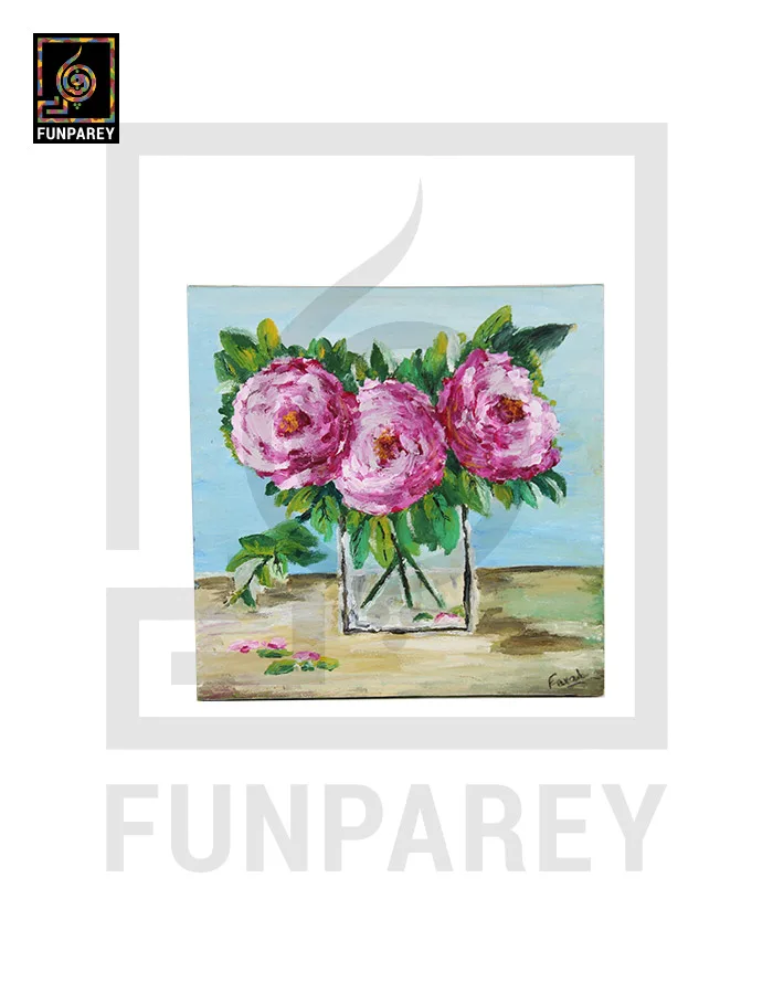 Flower Painting "AMELIA BLOOM" 12x12"