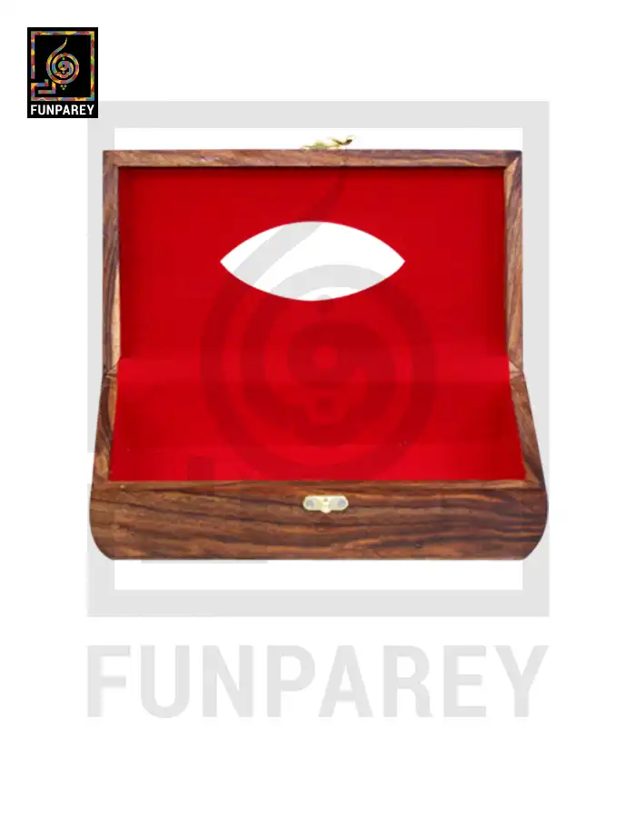 Hand Carved Standard Wooden Tissue Box Large - Rounded Sides