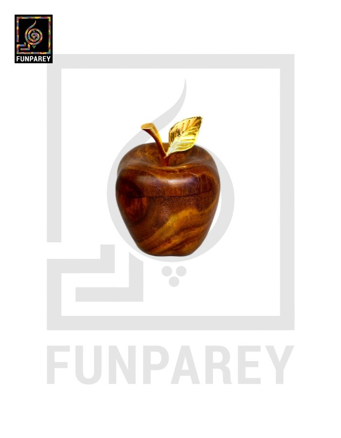 Handcrafted Wooden Apple Candy Bowl 4"