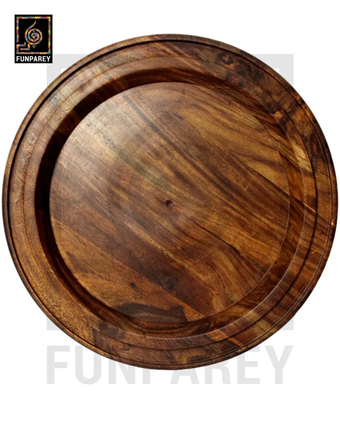 Premium Wooden Dry Fruit Bowl 12" With Brass Work