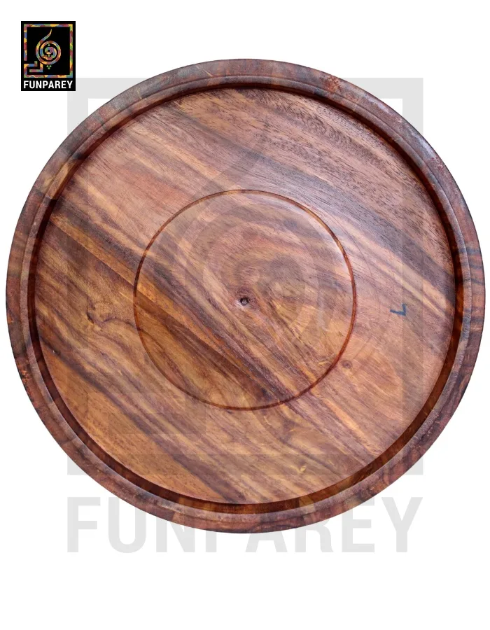 Premium Wooden Dry Fruit Bowl 12 with Heavy Carving Design