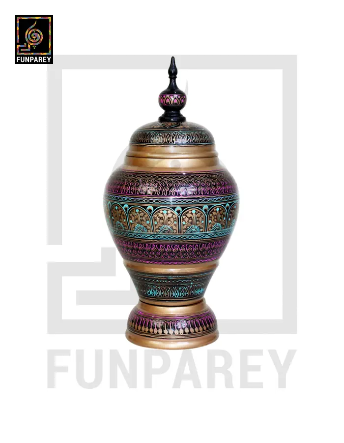 Spire Candy Jar - Hand Crafted with Pink Nakshi Art