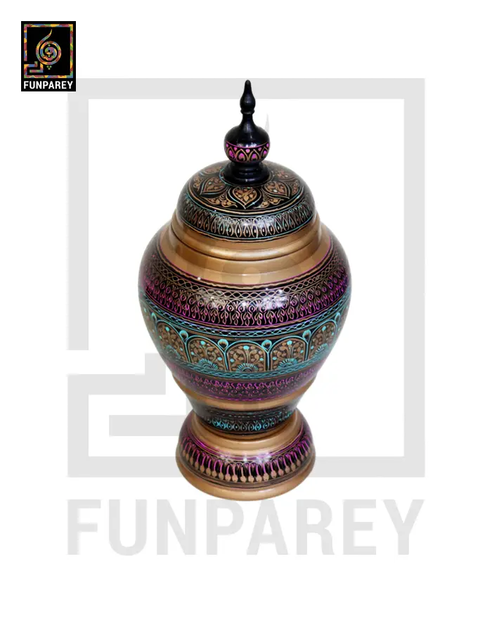 Spire Candy Jar - Hand Crafted with Pink Nakshi Art