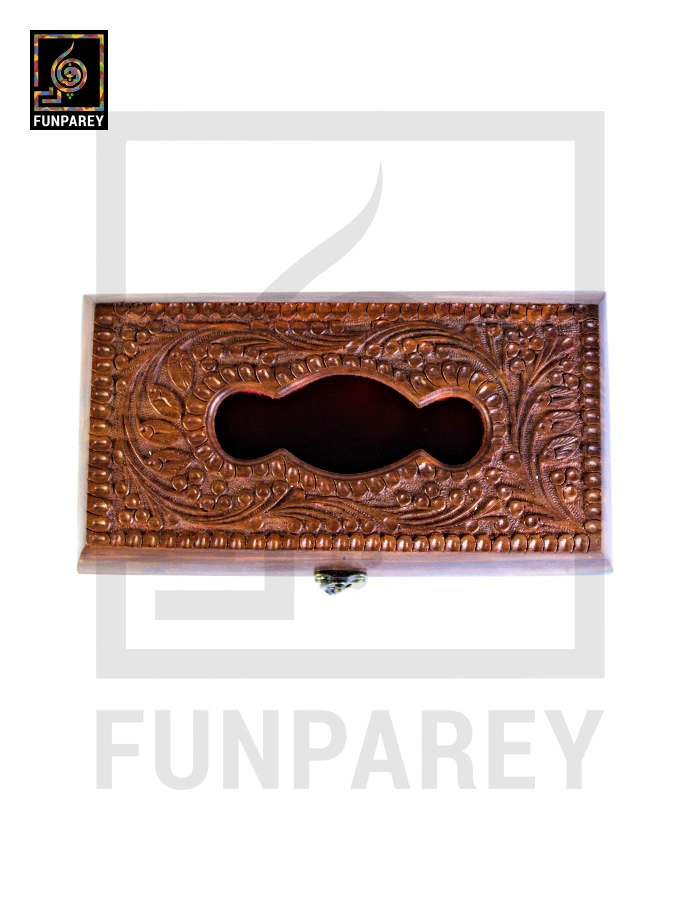 Premium Handcrafted Wooden Tissue Box with Rounded Sides