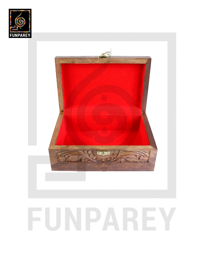 Hand Carved Jewelry Box Premium Wooden 8/5