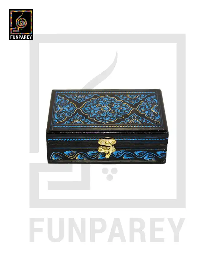 Jewelry Box With Nakshi Art - Blue 4/6