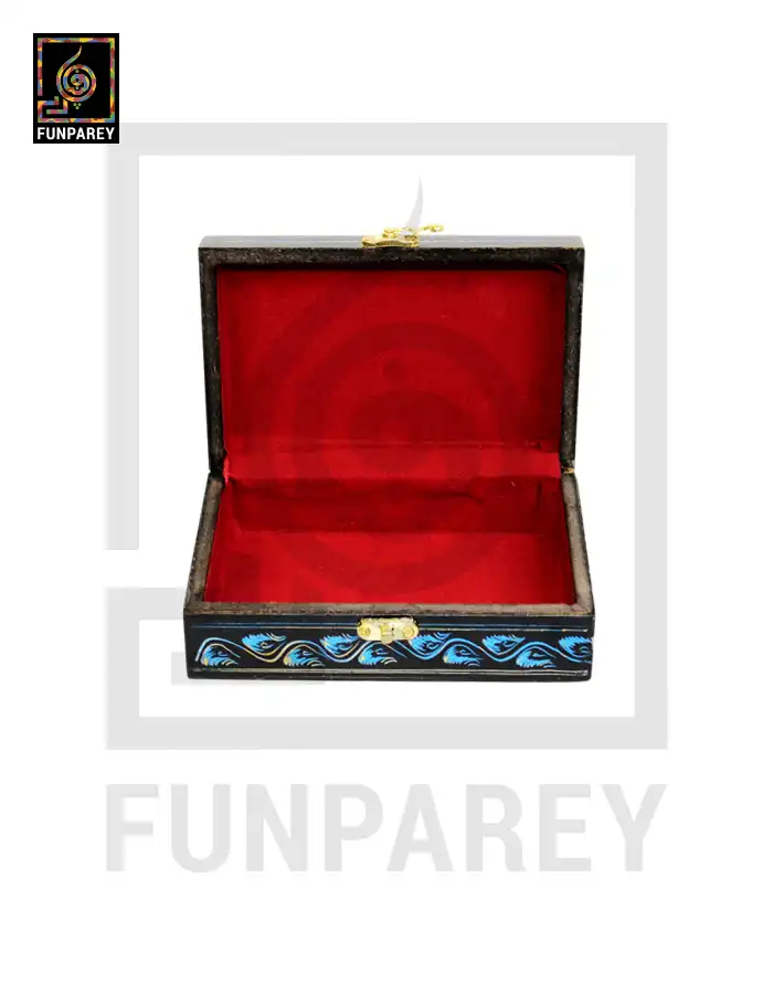 Jewelry Box With Nakshi Art - Blue 4/6