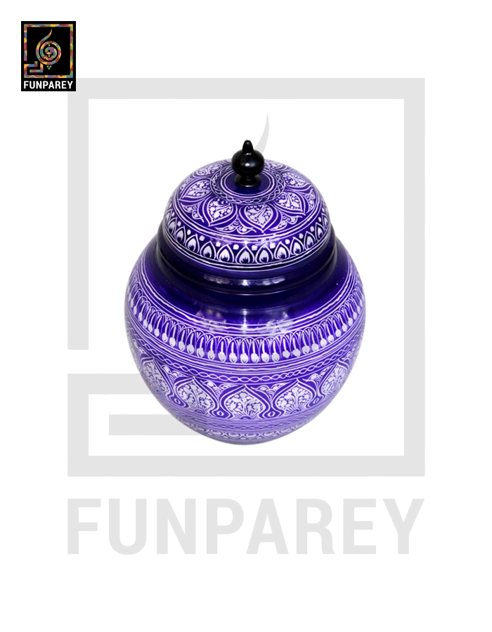 Dome Candy Jar with Nakshi Art – Blue Bell Bottom