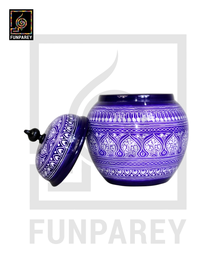 Dome Candy Jar with Nakshi Art – Blue Bell Bottom