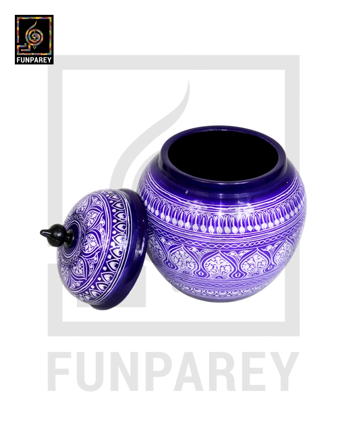 Dome Candy Jar with Nakshi Art – Blue Bell Bottom