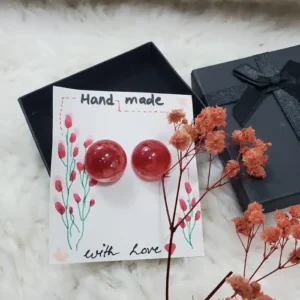 Handcrafted Cherry Bomb Resin Earrings