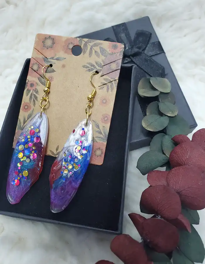 Mantis Bloom -Resin Earrings